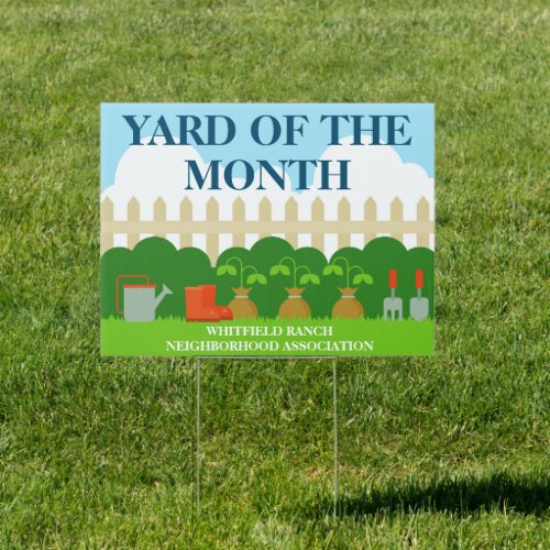 Best Yard of the Month Award Winner Cute Garden Sign