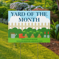 Best Yard of the Month Award Winner Cute Garden Sign