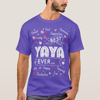 Best Yaya Ever Shirt Funny First Time Grandma Moth