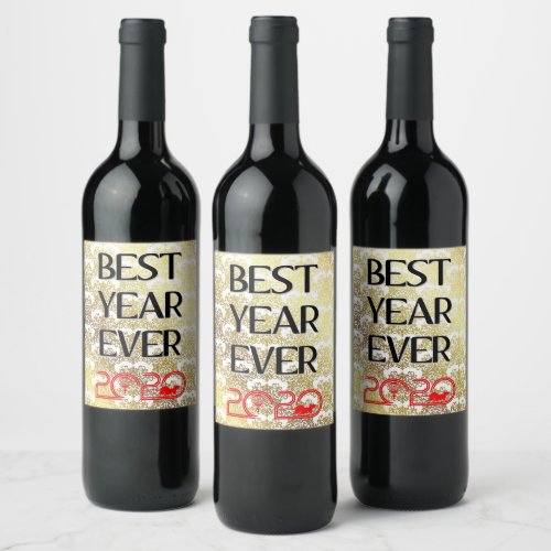 BEST YEAR EVER 2020 Year of the Rat WINE LABELS
