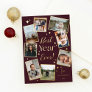 Best Year Ever! 8 Family Photo Scrapbook Collage Foil Holiday Card