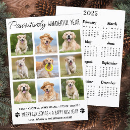 Best Year Ever Dog Pet Photo Collage 2025 Calendar Holiday Card