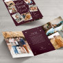 Best Year Ever! Family Photo Scrapbook Collage Tri-Fold Holiday Card