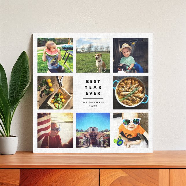 Best Year Ever Instagram Photo Collage Canvas Print (Creator Uploaded)