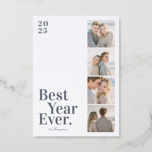Best Year Ever Letterpress Photo Cards (Front)