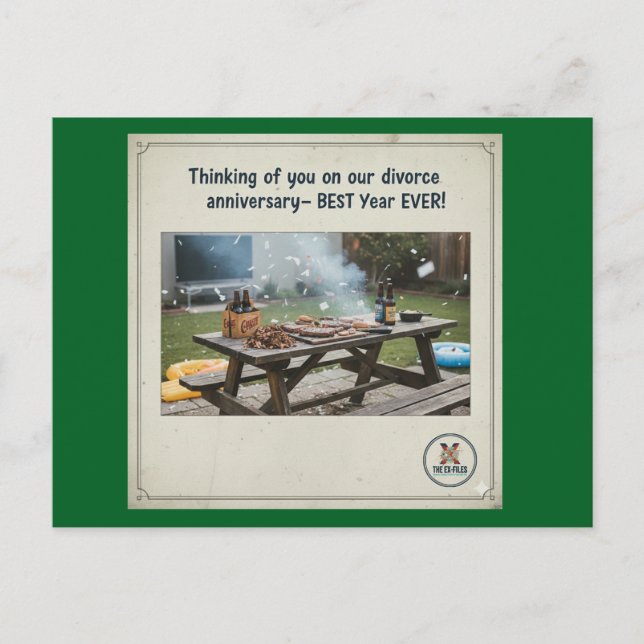 Best year ever (m) holiday postcard (Front)