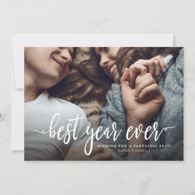 Best Year Ever New Year Holiday Photo Card (Front)