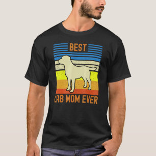 Best Yellow Lab Mom Ever Vintage Retro Labrador Re T-Shirt
