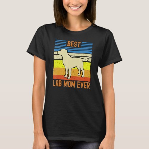 Best Yellow Lab Mom Ever Vintage Retro Labrador Re T_Shirt