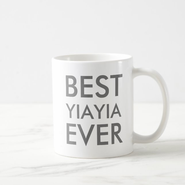 Best yiayia ever | Valentines Day Gift Coffee Mug (Right)