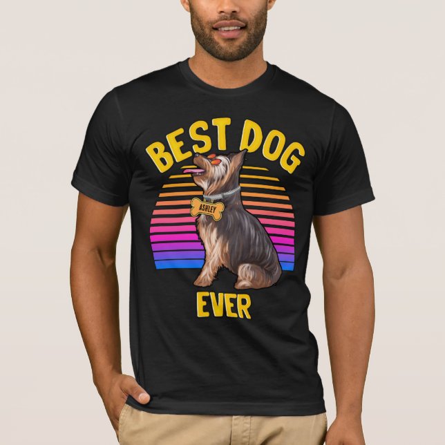 Best Yorkshire Terrier Dog Ever Retro T-Shirt (Front)
