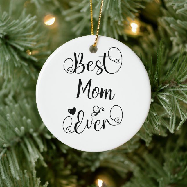 Best "your text" Ever Typography Script  Ceramic Ornament (Tree)