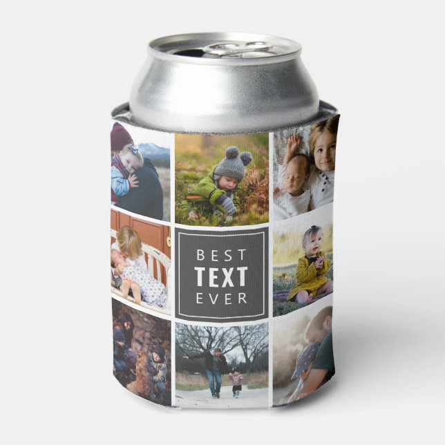 Best "Your Text Here" Ever Custom Photo Can Cooler (Can Front)