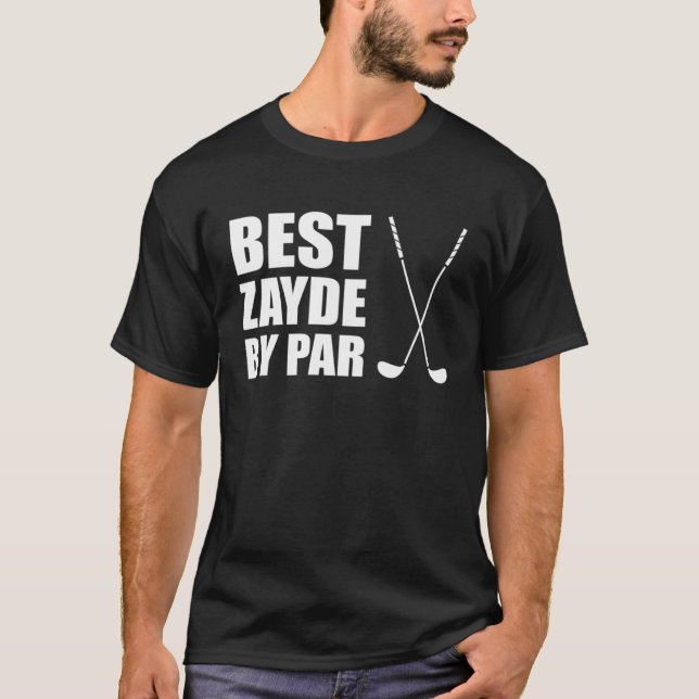 Best Zayde By Par Jewish Grandpa Golfer Pun T-Shirt (Front)