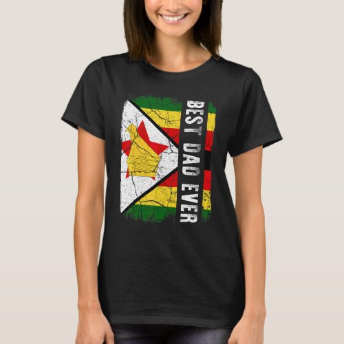 Best Zimbabwean Grandpa Ever Zimbabwe Flag Father T_Shirt
