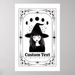 Best Zodiac Gift Customizable Tarot Feminist Witch Poster