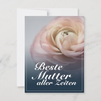 Beste Mutter aller Zeiten mit großer rosa Rose