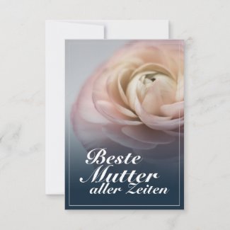 Beste Mutter aller Zeiten mit großer rosa Rose