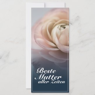 Beste Mutter aller Zeiten mit großer rosa Rose