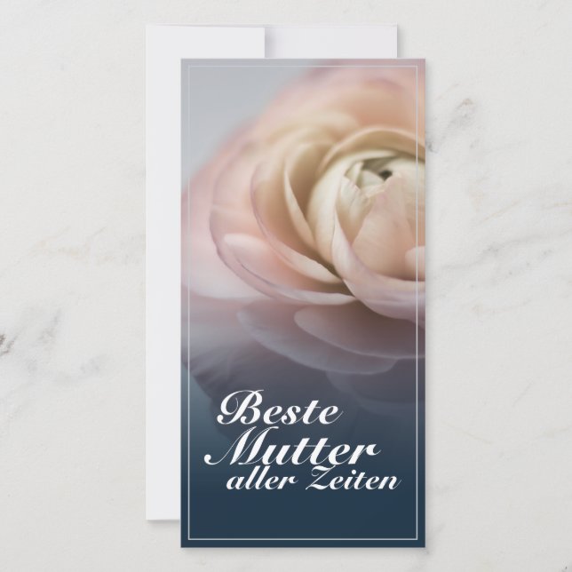 Beste Mutter aller Zeiten mit großer rosa Rose (Front)