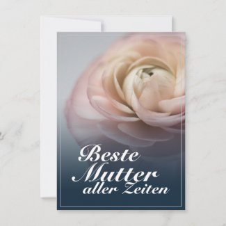 Beste Mutter aller Zeiten mit großer rosa Rose