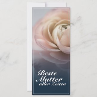 Beste Mutter aller Zeiten mit großer rosa Rose