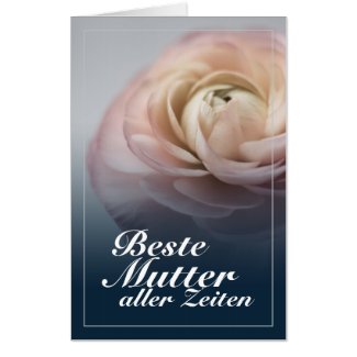 Beste Mutter aller Zeiten mit großer rosa Rose