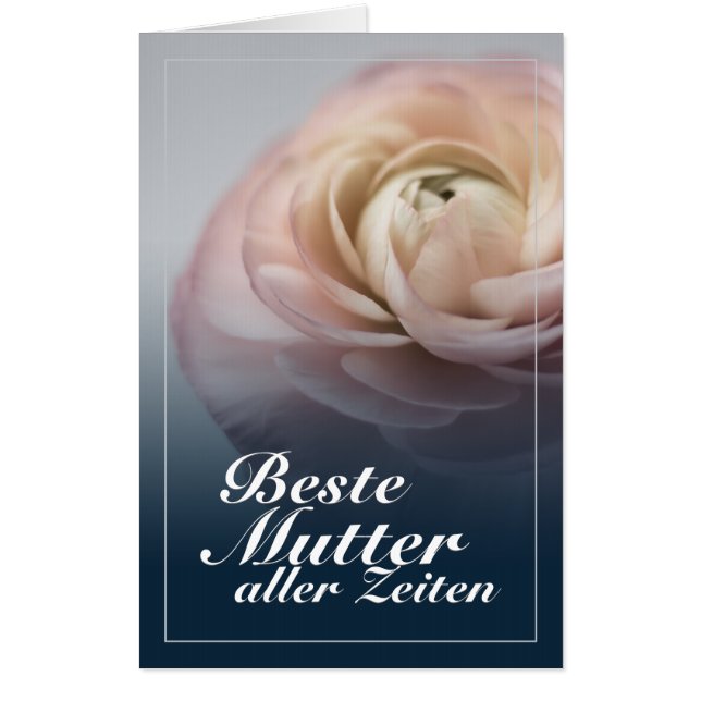 Beste Mutter aller Zeiten mit großer rosa Rose Card (Front)