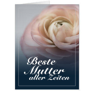Beste Mutter aller Zeiten mit großer rosa Rose Card
