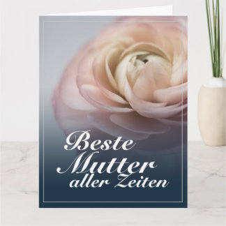 Beste Mutter aller Zeiten mit großer rosa Rose Card