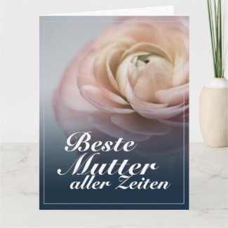 Beste Mutter aller Zeiten mit großer rosa Rose