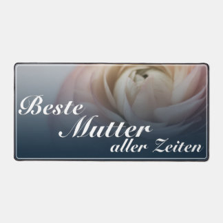Beste Mutter aller Zeiten mit großer rosa Rose Desk Mat