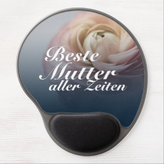 Beste Mutter aller Zeiten mit großer rosa Rose Gel Mouse Pad