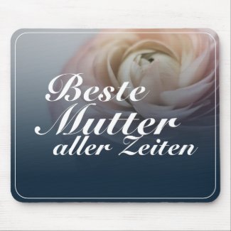 Beste Mutter aller Zeiten mit großer rosa Rose