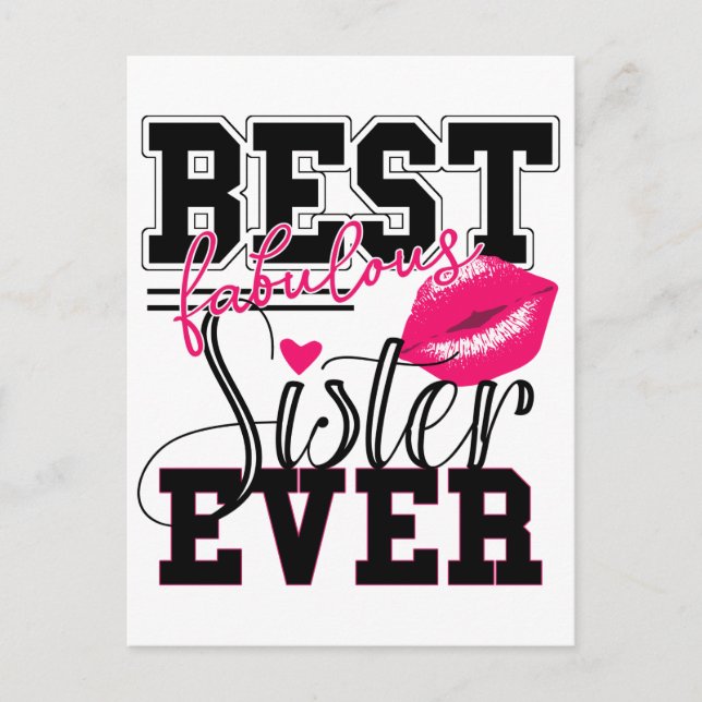 beste Schwester der Welt Grusskarte Geburtstag Postcard (Front)