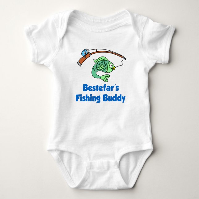 Bestefar's Fishing Buddy Baby Bodysuit (Front)