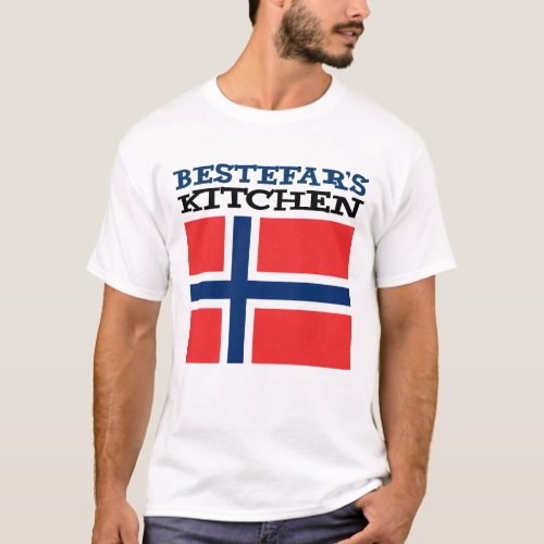 Bestefars Kitchen Norwegian Grandfather T_Shirt