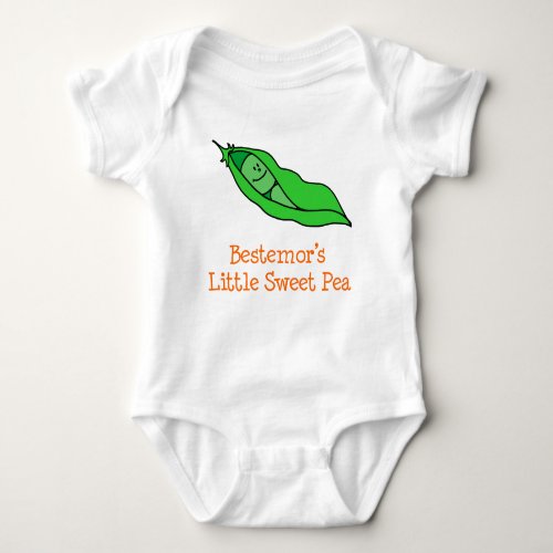Bestemors Little Sweet Pea Norwegian Baby Bodysuit
