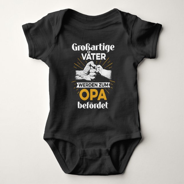 Bester Papa Sohn Vater Opa Überraschung Enkel Baby Bodysuit (Front)