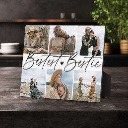 &#39;Bestest Bestie&#39; Friends Keepsake Photo Collage Pl Plaque