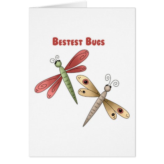 Bestest Bugs (dragonflies) Cards (Front)