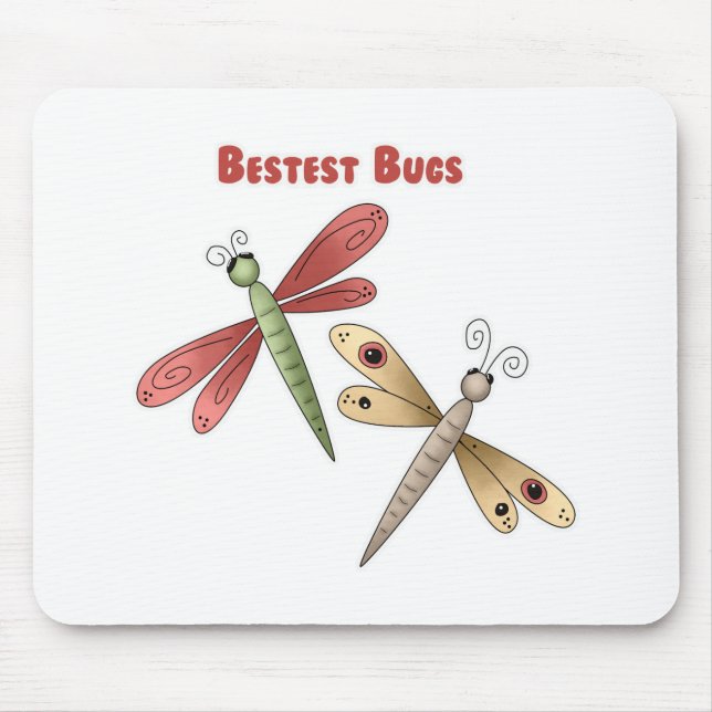 Bestest Bugs (dragonflies) Mouse Pad (Front)