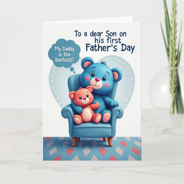 Bestest Daddy Heartfelt Day Card (Front)