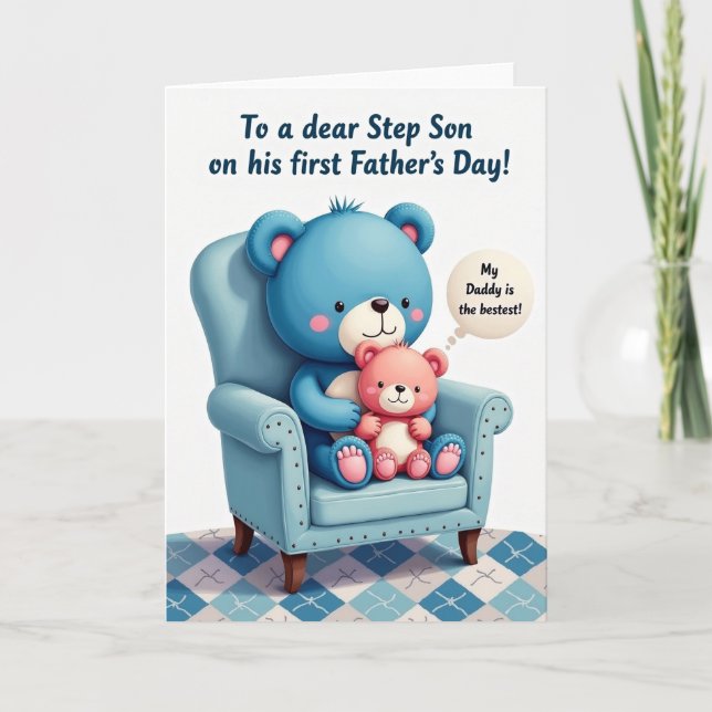 Bestest Daddy Thought Bubble Card (Front)
