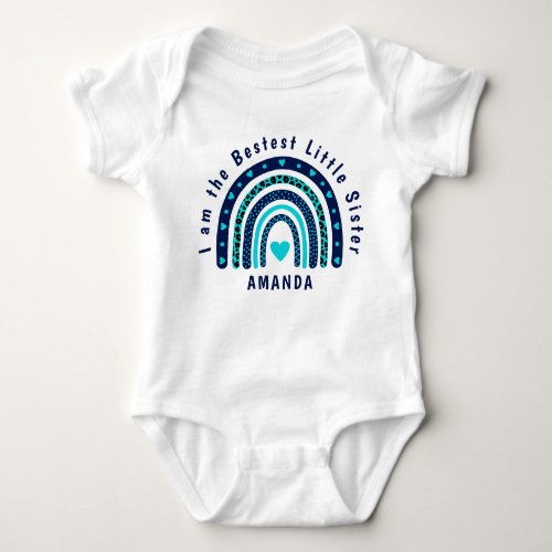 Bestest Little Sister Baby Jersey Bodysuit