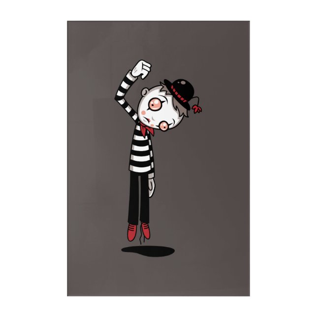 Bestest Mime Ever Acrylic Print (Front)