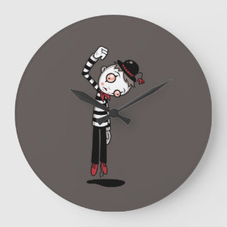 Bestest Mime Ever Large Clock