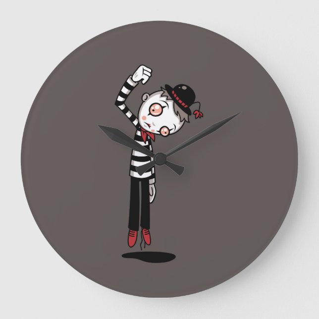 Bestest Mime Ever Large Clock (Front)