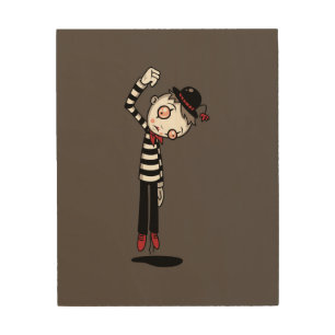 Bestest Mime Ever Wood Wall Art
