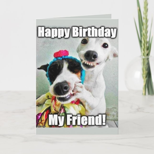 Bestfriend Funny Cute Dog Birthday Card (Front)
